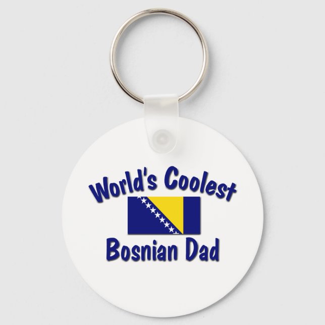 Coolest Bosnian Pappa Nyckelring (Framsida)