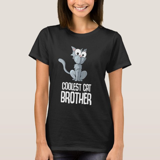 Coolest Cat Brother T Shirt (Framsida)