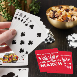 COOLEST-CHICKARNA ÄR FÖDDA PÅ MARS-födelsedag Casinokort