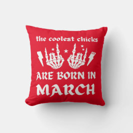 COOLEST-CHICKARNA ÄR FÖDDA PÅ MARS-födelsedag Kudde