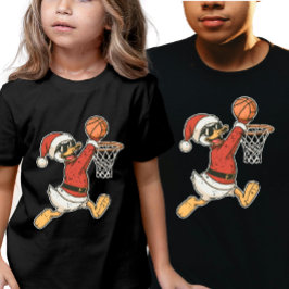 Coolest Christmas Sporty Duck Slam Dunk T Shirt