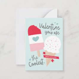 Coolest Classroom Valentine Anteckningskort