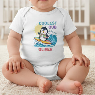 "Coolest Cub" Surfing Pingvin T Shirt