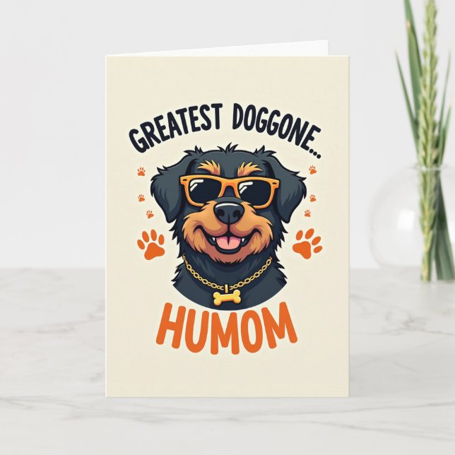 Coolest Dog Humom Card Kort (Framsida)