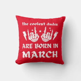 COOLEST DUDES ÄR FÖDD PÅ MARS-födelsedag Kudde