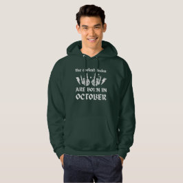 COOLEST DUDES ÄR FÖDDA I OKTOBER-födelsedag Hoodie
