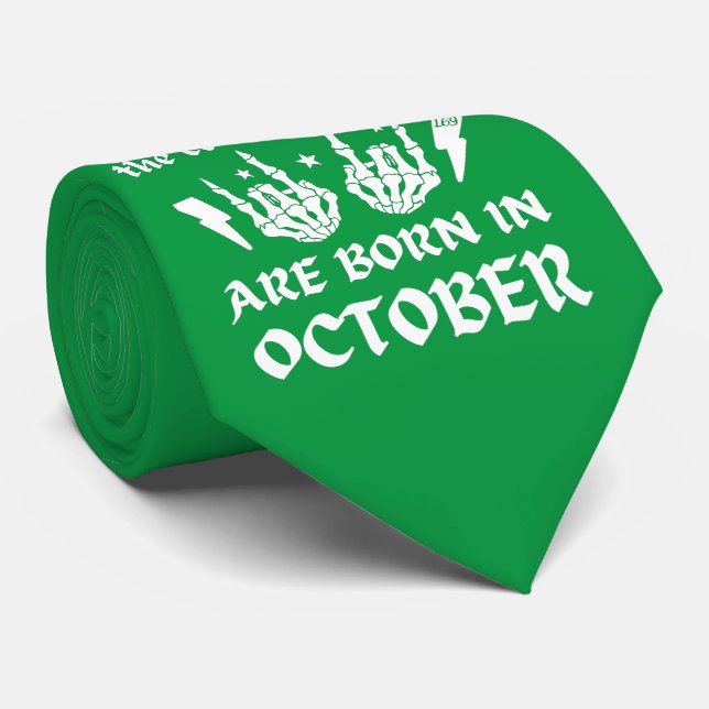 COOLEST DUDES ÄR FÖDDA I OKTOBER-födelsedag Slips (Rullad)