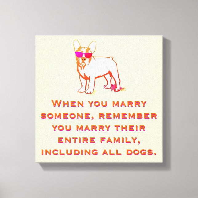 Coolest Fransk Bulldog Boy Canvastryck (Framsida)