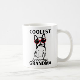 Coolest Frenchie Grandma, Funny Fransk Bulldog Kaffemugg