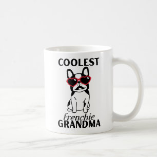 Coolest Frenchie Grandma, Funny Fransk Bulldog Kaffemugg