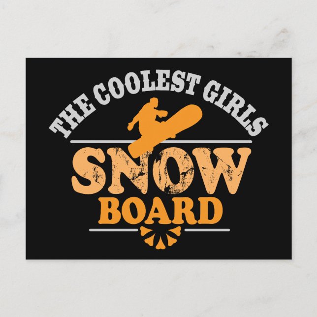 Coolest Girls Snowboard Vykort (Framsida)