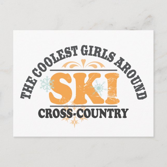 Coolest Girls XC Ski Vykort (Framsida)