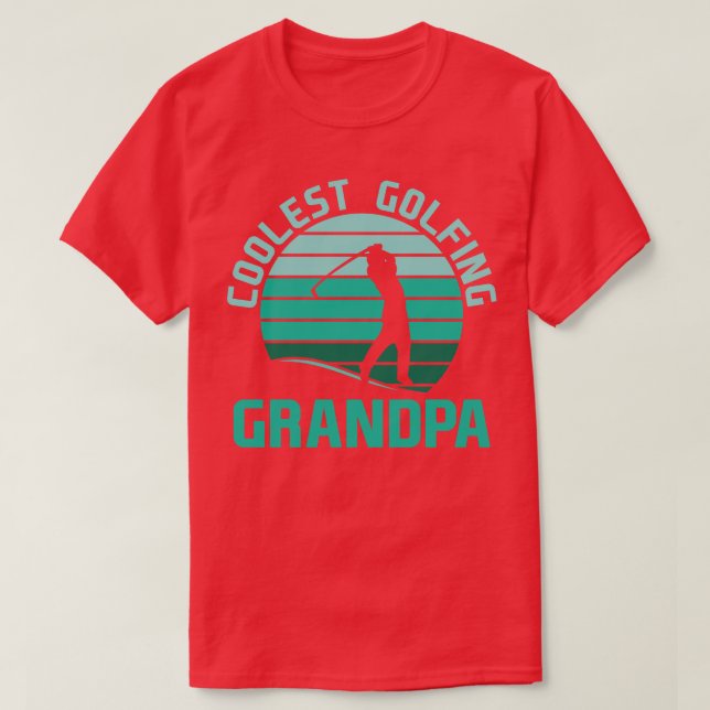 Coolest Golfing Grandpa pro sport-gåva T Shirt (Design framsida)