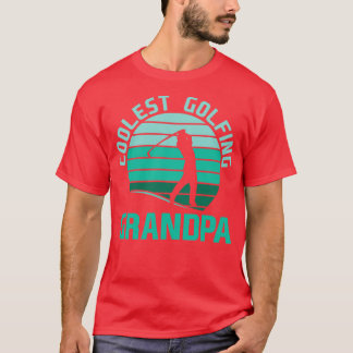 Coolest Golfing Grandpa pro sport-gåva T Shirt