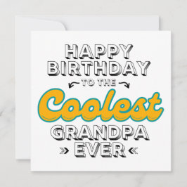 Coolest Grandpa nånsin, Grattis på födelsedagen Gr Kort