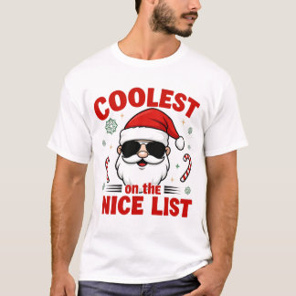 Coolest Grandpa on the Nice List | Modern Holiday  T Shirt