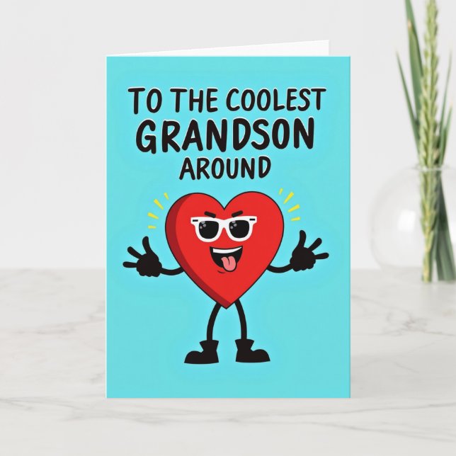 Coolest Grandson Ever Card Kort (Framsida)
