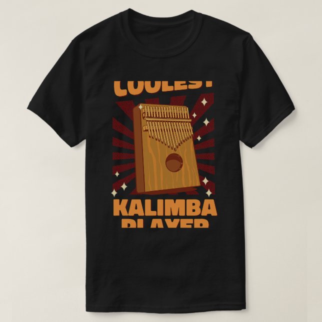 Coolest Kalimba Player Ljud Instrument Kalimba T Shirt (Design framsida)