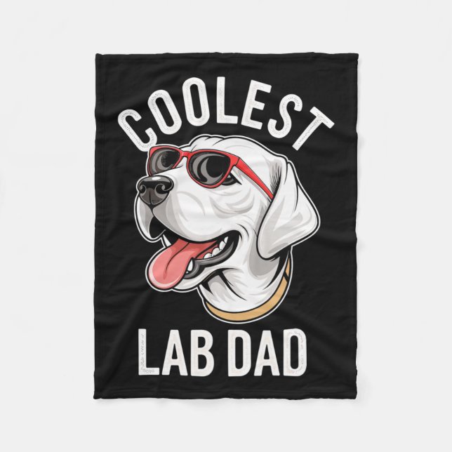 Coolest Lab Pappa Labrador Retriever Hund Manar I Fleecefilt (Framsidan)