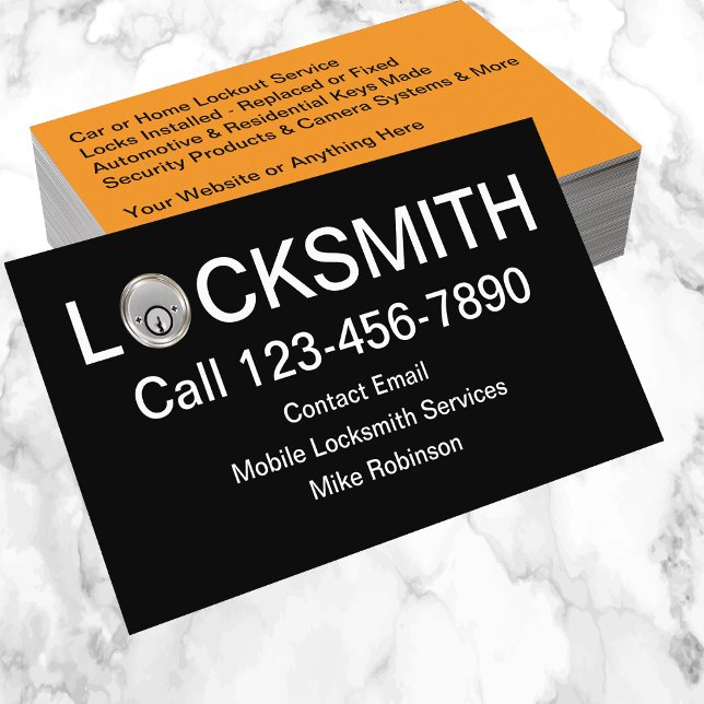 Coolest Locksmith Service Modern Business Cards Visitkort (Skapare uppladdad)
