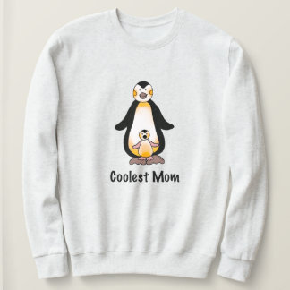 Coolest Mom Penguin Family Design T Shirt