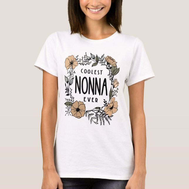 Coolest Nonna nånsin | Mormor Gift T Shirt (Framsida)