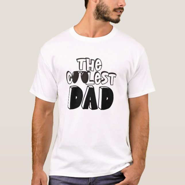 Coolest Pappa Gift, Funny Fars dag Gift Shirt T Shirt (Framsida)