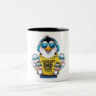 Coolest Pappa någonsin - Penguin Två-Tonad Mugg