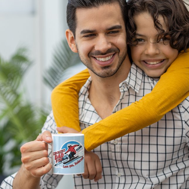 Coolest Pappa någonsin tidigare softombord Mugg (Let dad know how cool he is with this, "Coolest Dad Ever" personalized mug! )