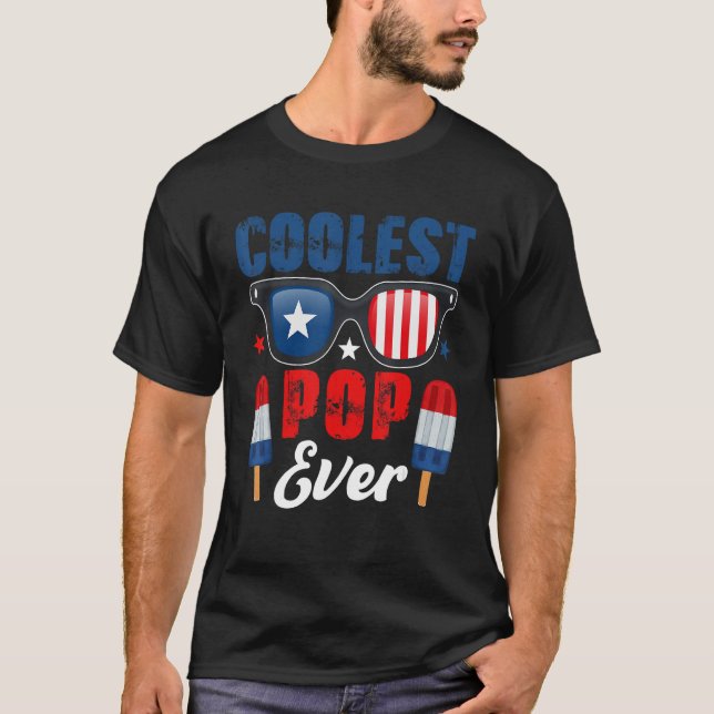Coolest Pop Ever Sunglasses Ice Creams As American T Shirt (Framsida)