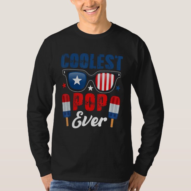 Coolest Pop Ever Sunglasses Ice Creams As American T Shirt (Framsida)