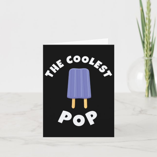 Coolest Pop Funny Fars dag Coola Pappa Joke Pappor Kort (Framsida)
