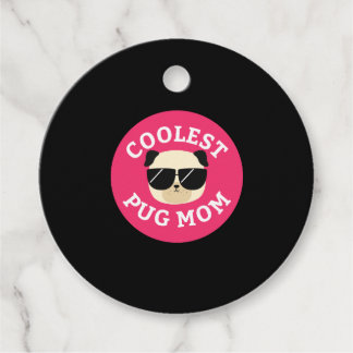 Coolest Pug Mamma Gåvor Etiketter