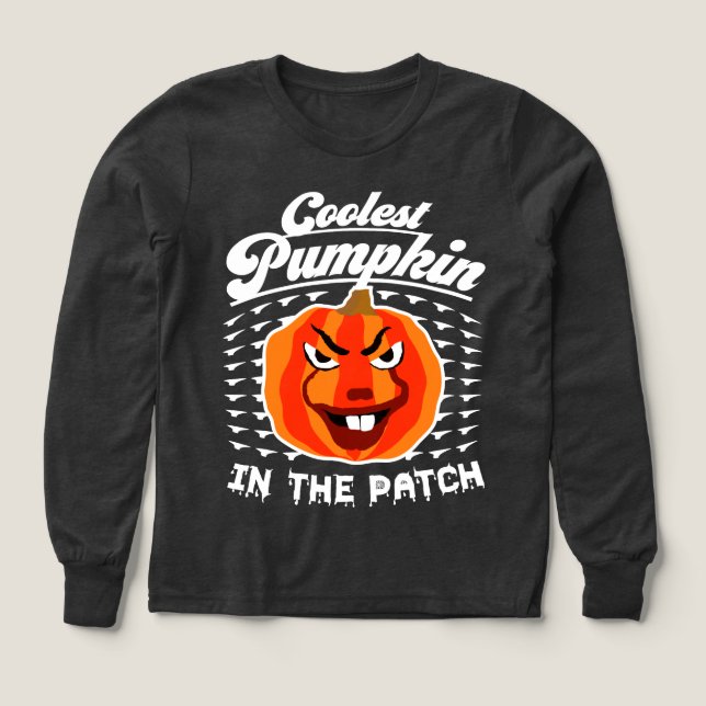Coolest Pumpkin - Funny Fall & Halloween Tee Shirt (Design framsida)