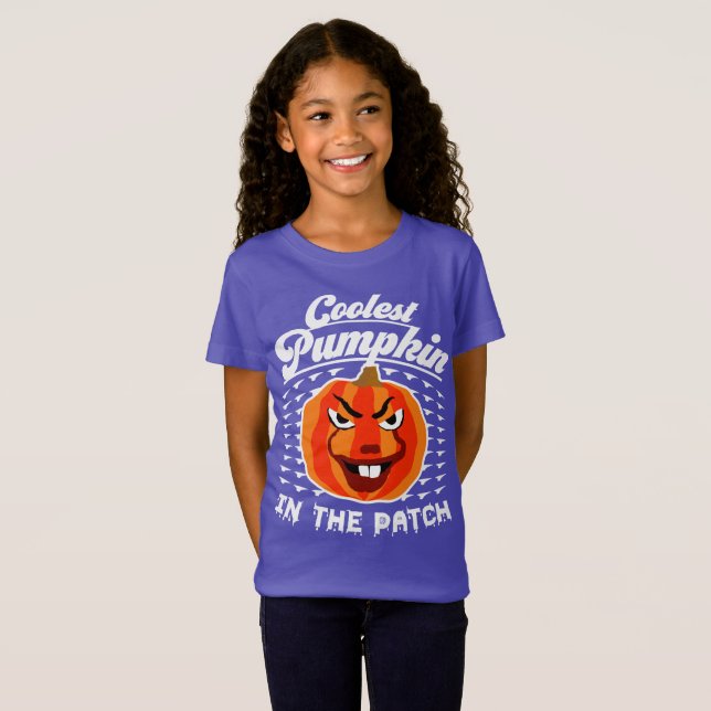 Coolest Pumpkin - Funny Fall & Halloween Tee Shirt (Hel framsida)