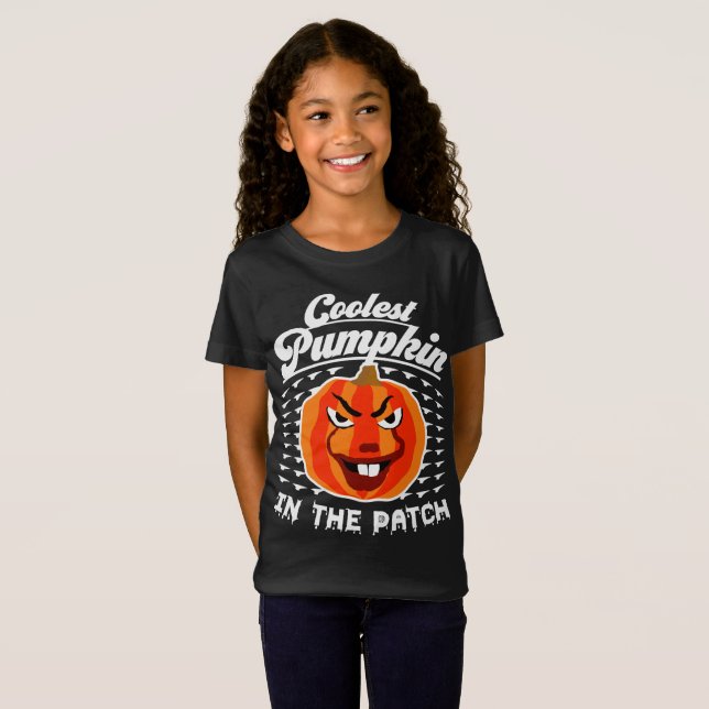 Coolest Pumpkin - Funny Fall & Halloween Tee Shirt (Hel framsida)