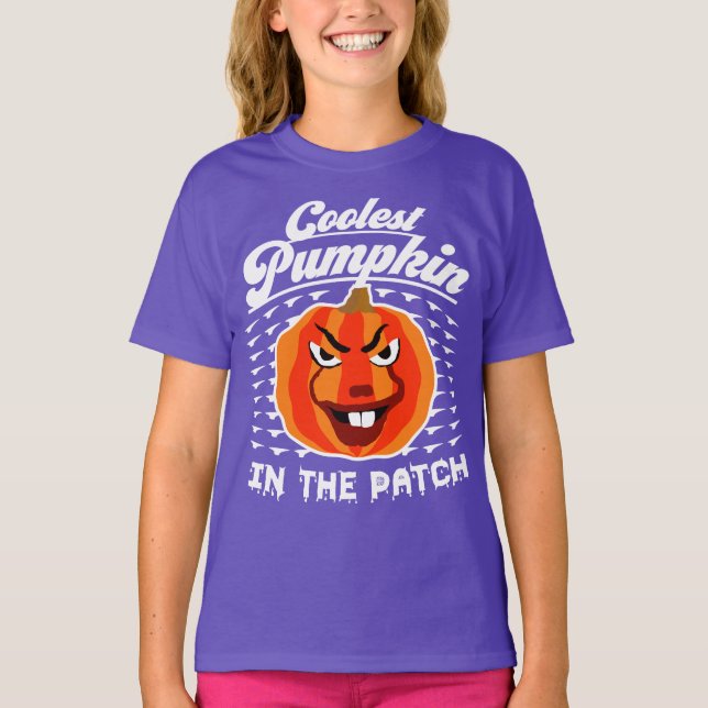 Coolest Pumpkin - Funny Fall & Halloween Tee Shirt (Framsida)
