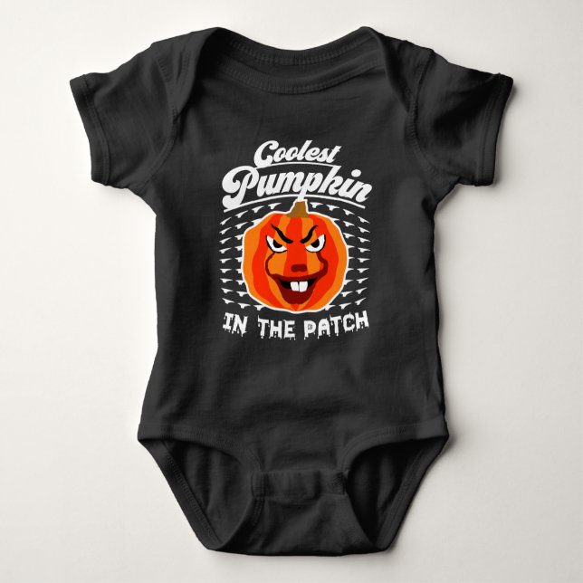 Coolest Pumpkin in Patch - Funny Halloween T Shirt (Framsida)