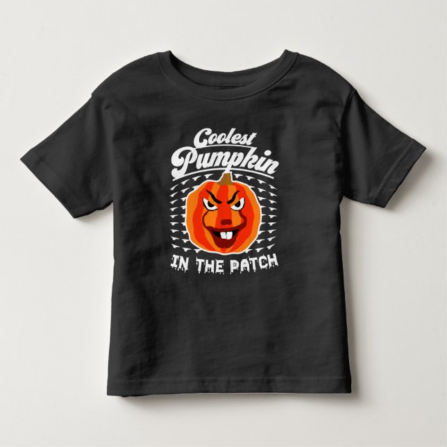 Coolest Pumpkin in Patch - Funny Halloween T Shirt (Framsida)