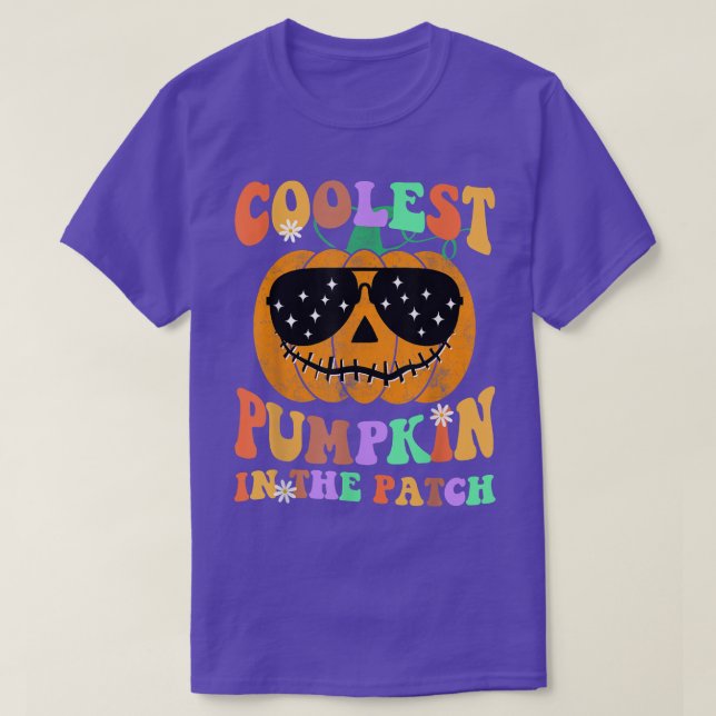 Coolest Pumpkin in Patch Halloween-killar G T Shirt (Design framsida)