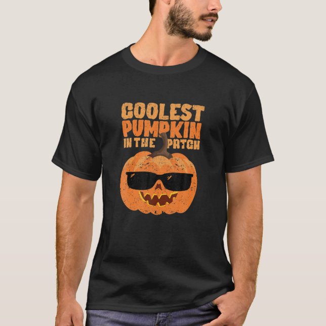Coolest Pumpkin In The Patch Funny Halloween Cool T Shirt (Framsida)