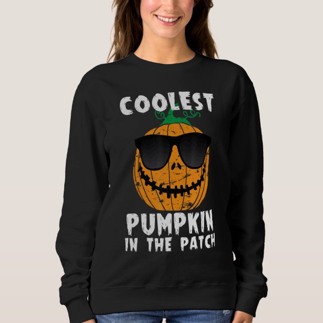 Coolest Pumpkin In The Patch Halloween Boys Girls  T Shirt (Framsida)
