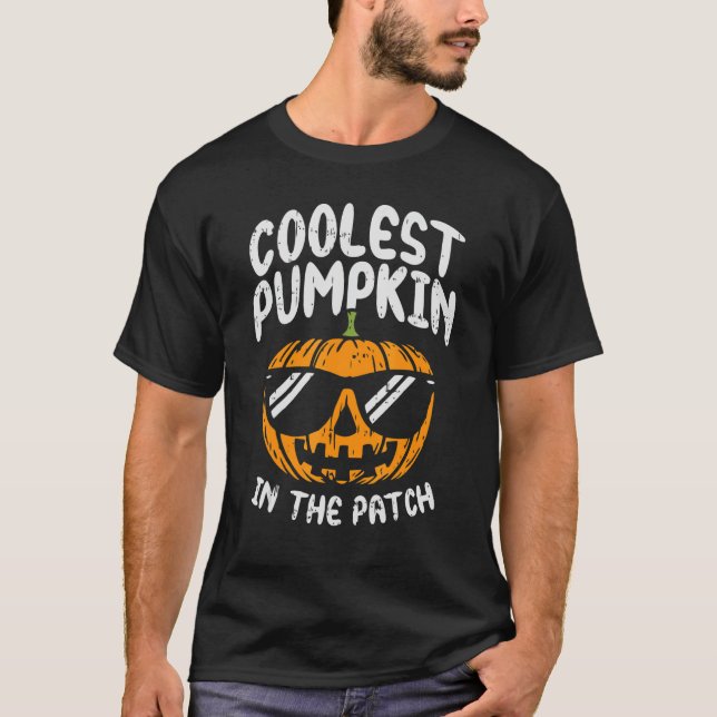 Coolest Pumpkin In The Patch Halloween Men Women K T Shirt (Framsida)