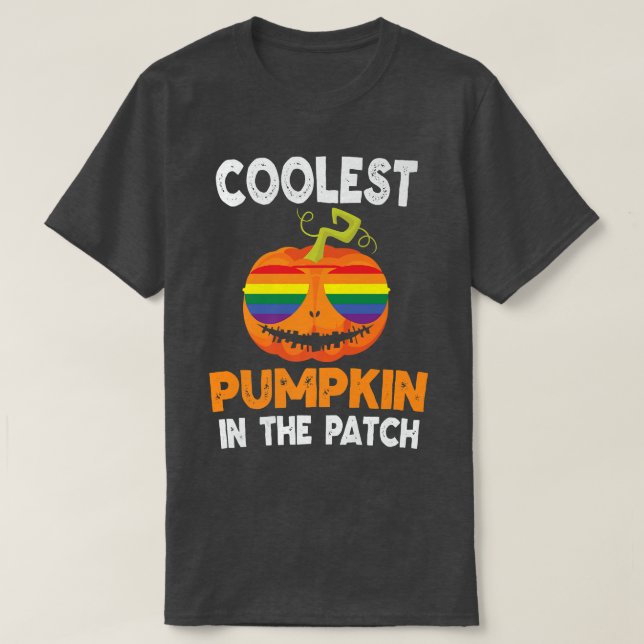 Coolest Pumpkin In The Patch Halloween Rainbow Gla T Shirt (Design framsida)