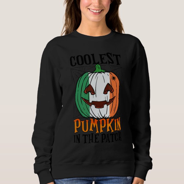 Coolest Pumpkin In The Patch Ireland Flag Jack Ou2 T Shirt (Framsida)