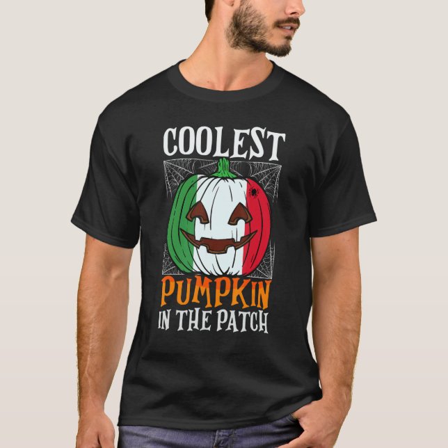 Coolest Pumpkin In The Patch Italian Flag Jack Ou2 T Shirt (Framsida)