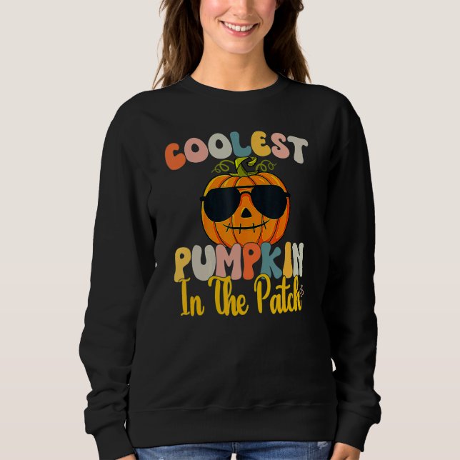 Coolest Pumpkin In The Patch Toddler Boys Hallowee T Shirt (Framsida)