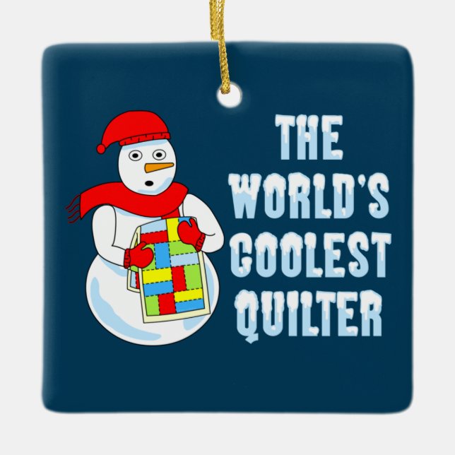 Coolest Quilter Julgransprydnad Keramik (Framsida)