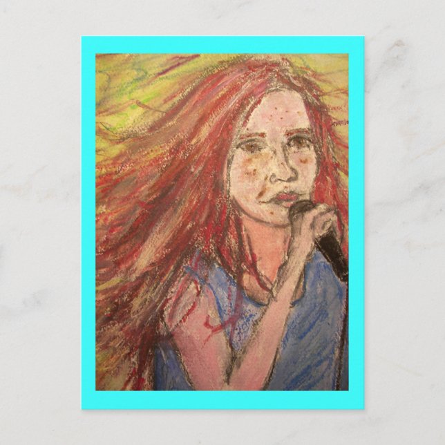 Coolest Rocker Sång Girl Vykort (Framsida)