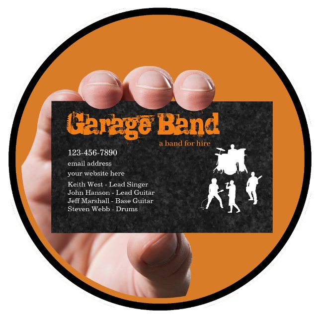 Coolest Sten Garage Band Musician Visitkort (Skapare uppladdad)